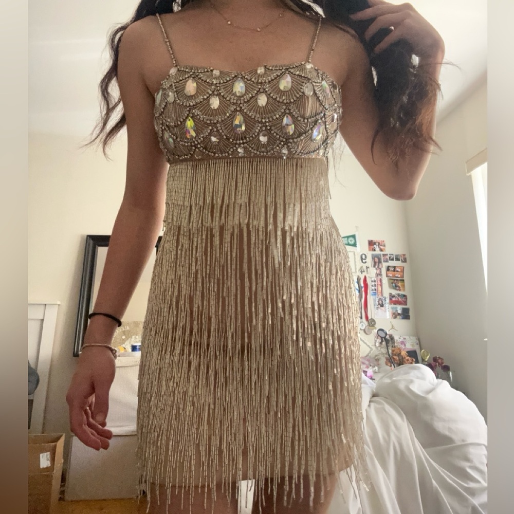 Sherri hill fringe dress